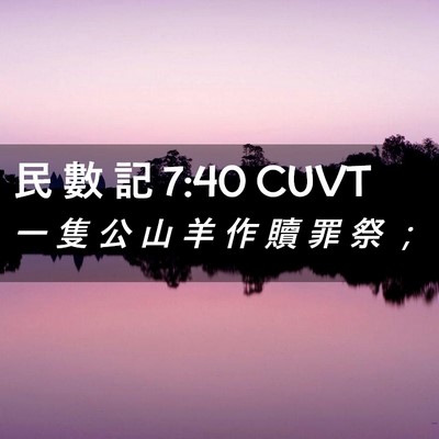 Picture 02 - 民 數 記 7:40 CUVT - 一 隻 公 山 羊 作 贖 罪 祭 - Bible Verse Picture