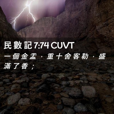 Picture 02 - 民 數 記 7:74 CUVT - 一 個 金 盂 ， 重 十 舍 客 勒 ， 盛 - Bible Verse Picture