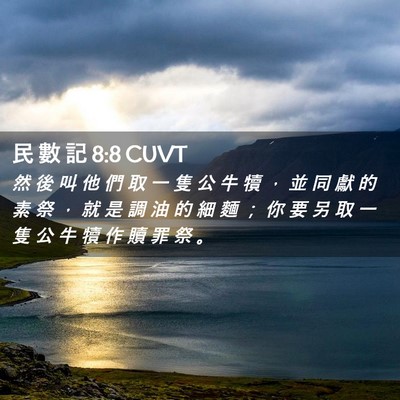 Picture 02 - 民 數 記 8:8 CUVT - 然 後 叫 他 們 取 一 隻 公 牛 犢 ， - Bible Verse Picture