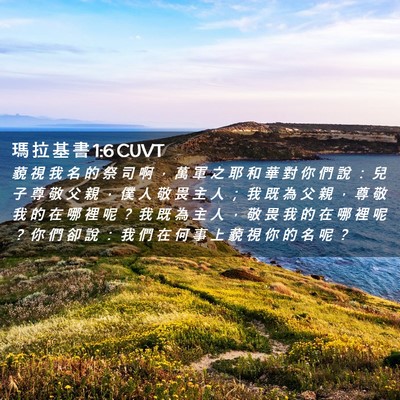 Picture 02 - 瑪 拉 基 書 1:6 CUVT - 藐 視 我 名 的 祭 司 啊 ， 萬 軍 之 - Bible Verse Picture