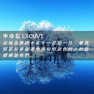 Picture 02 - 申 命 記 1:3 CUVT - 出 埃 及 第 四 十 年 十 一 月 初 一 - Bible Verse Picture