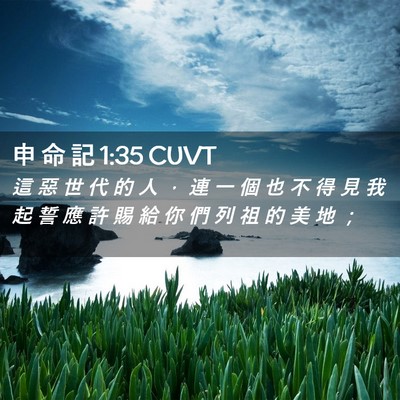 Picture 02 - 申 命 記 1:35 CUVT - 這 惡 世 代 的 人 ， 連 一 個 也 不 - Bible Verse Picture