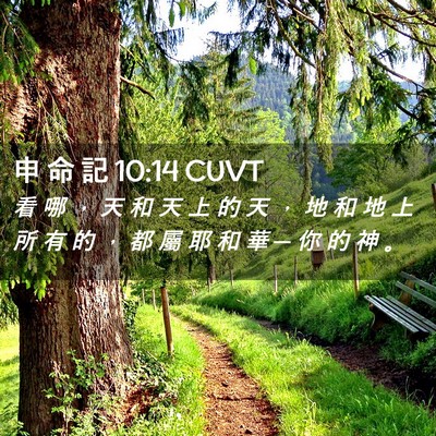 Picture 02 - 申 命 記 10:14 CUVT - 看 哪 ， 天 和 天 上 的 天 ， 地 和 - Bible Verse Picture