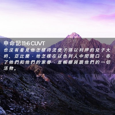 Picture 02 - 申 命 記 11:6 CUVT - 也 沒 有 看 見 他 怎 樣 待 流 便 子 - Bible Verse Picture