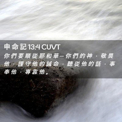 Picture 02 - 申 命 記 13:4 CUVT - 你 們 要 順 從 耶 和 華 ─ 你 們 的 - Bible Verse Picture