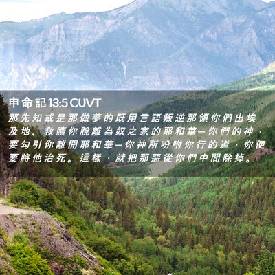 Picture 02 - 申 命 記 13:5 CUVT - 那 先 知 或 是 那 做 夢 的 既 用 言 - Bible Verse Picture