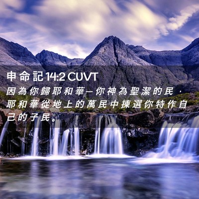 Picture 02 - 申 命 記 14:2 CUVT - 因 為 你 歸 耶 和 華 ─ 你 神 為 聖 - Bible Verse Picture