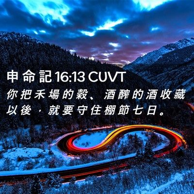 Picture 02 - 申 命 記 16:13 CUVT - 你 把 禾 場 的 穀 、 酒 醡 的 酒 收 - Bible Verse Picture
