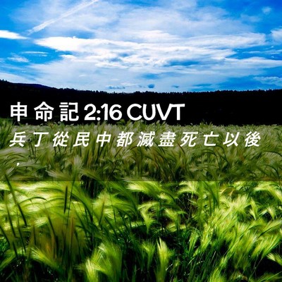Picture 02 - 申 命 記 2:16 CUVT - 兵 丁 從 民 中 都 滅 盡 死 亡 以 後 - Bible Verse Picture