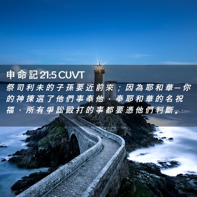 Picture 02 - 申 命 記 21:5 CUVT - 祭 司 利 未 的 子 孫 要 近 前 來 ； - Bible Verse Picture