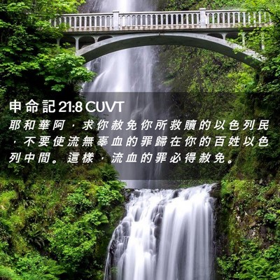 Picture 02 - 申 命 記 21:8 CUVT - 耶 和 華 阿 ， 求 你 赦 免 你 所 救 - Bible Verse Picture