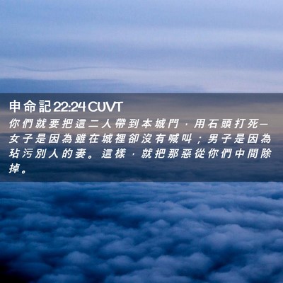Picture 02 - 申 命 記 22:24 CUVT - 你 們 就 要 把 這 二 人 帶 到 本 城 - Bible Verse Picture