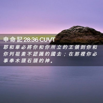Picture 02 - 申 命 記 28:36 CUVT - 耶 和 華 必 將 你 和 你 所 立 的 王 - Bible Verse Picture