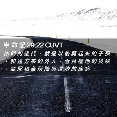 Picture 02 - 申 命 記 29:22 CUVT - 你 們 的 後 代 ， 就 是 以 後 興 起 - Bible Verse Picture