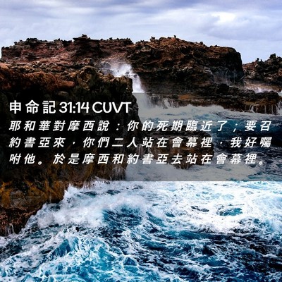 Picture 02 - 申 命 記 31:14 CUVT - 耶 和 華 對 摩 西 說 ： 你 的 死 期 - Bible Verse Picture