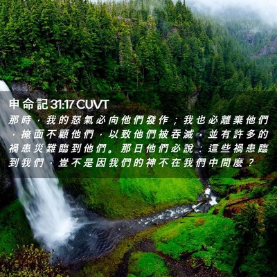 Picture 02 - 申 命 記 31:17 CUVT - 那 時 ， 我 的 怒 氣 必 向 他 們 發 - Bible Verse Picture