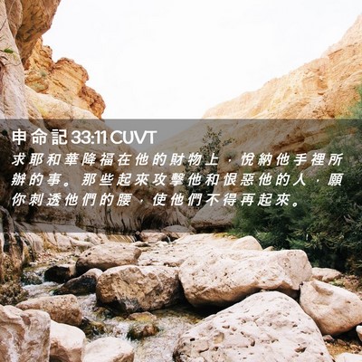 Picture 02 - 申 命 記 33:11 CUVT - 求 耶 和 華 降 福 在 他 的 財 物 上 - Bible Verse Picture