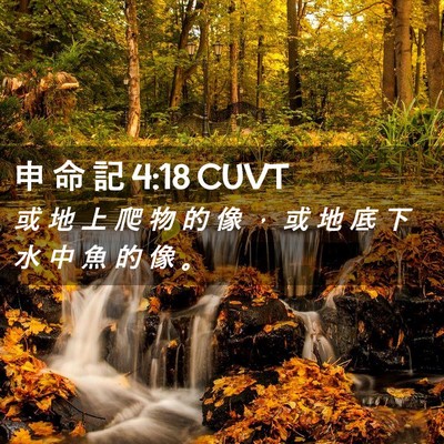 Picture 02 - 申 命 記 4:18 CUVT - 或 地 上 爬 物 的 像 ， 或 地 底 下 - Bible Verse Picture