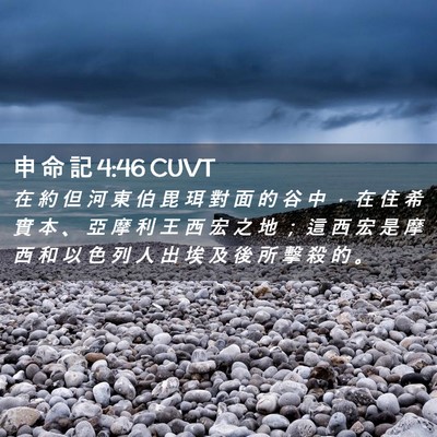 Picture 02 - 申 命 記 4:46 CUVT - 在 約 但 河 東 伯 毘 珥 對 面 的 谷 - Bible Verse Picture