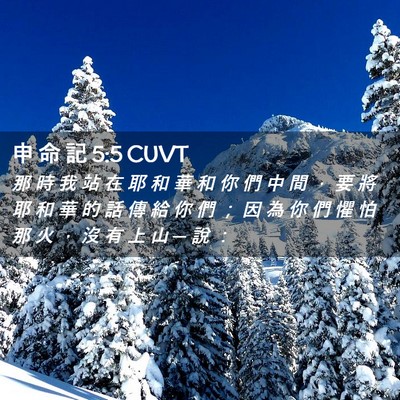 Picture 02 - 申 命 記 5:5 CUVT - 那 時 我 站 在 耶 和 華 和 你 們 中 - Bible Verse Picture