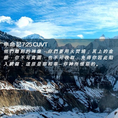 Picture 02 - 申 命 記 7:25 CUVT - 他 們 雕 刻 的 神 像 ， 你 們 要 用 - Bible Verse Picture