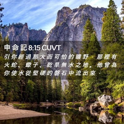 Picture 02 - 申 命 記 8:15 CUVT - 引 你 經 過 那 大 而 可 怕 的 曠 野 - Bible Verse Picture