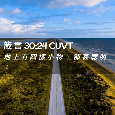 Picture 02 - 箴 言 30:24 CUVT - 地 上 有 四 樣 小 物 ， 卻 甚 聰 明 - Bible Verse Picture