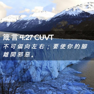 Picture 02 - 箴 言 4:27 CUVT - 不 可 偏 向 左 右 ； 要 使 你 的 腳 - Bible Verse Picture
