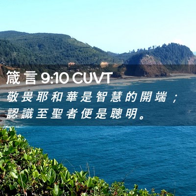 Picture 02 - 箴 言 9:10 CUVT - 敬 畏 耶 和 華 是 智 慧 的 開 端 ； - Bible Verse Picture