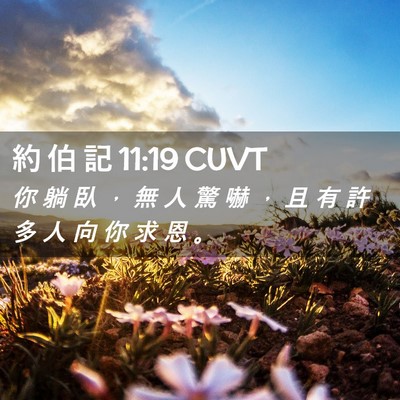 Picture 02 - 約 伯 記 11:19 CUVT - 你 躺 臥 ， 無 人 驚 嚇 ， 且 有 許 - Bible Verse Picture