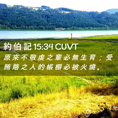 Picture 02 - 約 伯 記 15:34 CUVT - 原 來 不 敬 虔 之 輩 必 無 生 育 ； - Bible Verse Picture