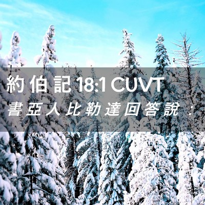 Picture 02 - 約 伯 記 18:1 CUVT - 書 亞 人 比 勒 達 回 答 說 - Bible Verse Picture