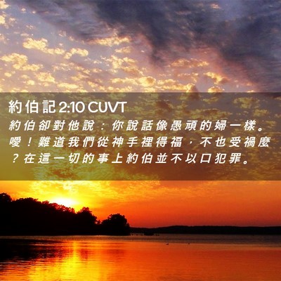 Picture 02 - 約 伯 記 2:10 CUVT - 約 伯 卻 對 他 說 ： 你 說 話 像 愚 - Bible Verse Picture