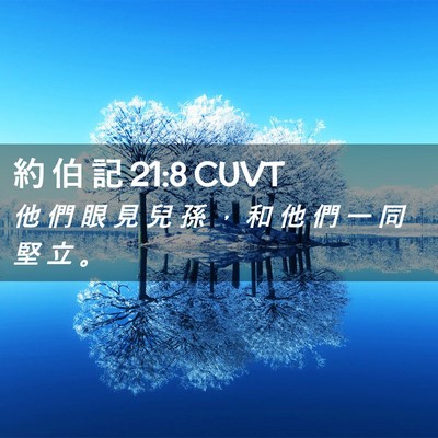 Picture 02 - 約 伯 記 21:8 CUVT - 他 們 眼 見 兒 孫 ， 和 他 們 一 同 - Bible Verse Picture