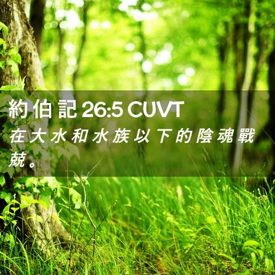 Picture 02 - 約 伯 記 26:5 CUVT - 在 大 水 和 水 族 以 下 的 陰 魂 戰 - Bible Verse Picture