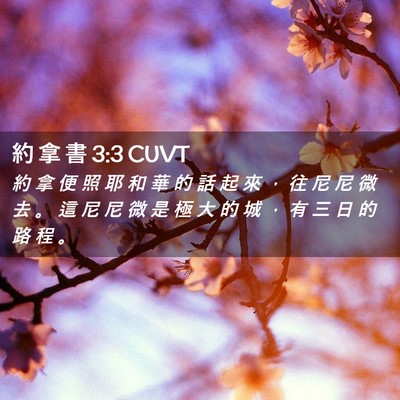 Picture 02 - 約 拿 書 3:3 CUVT - 約 拿 便 照 耶 和 華 的 話 起 來 ， - Bible Verse Picture