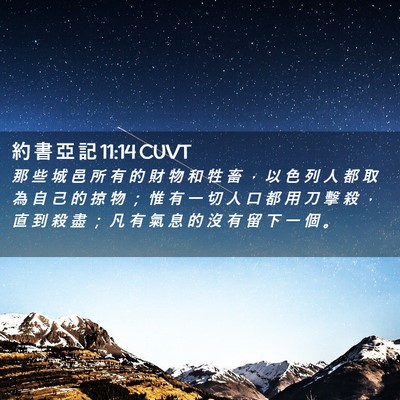 Picture 02 - 約 書 亞 記 11:14 CUVT - 那 些 城 邑 所 有 的 財 物 和 牲 畜 - Bible Verse Picture