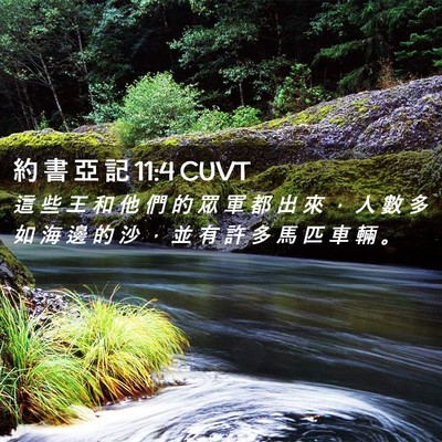 Picture 02 - 約 書 亞 記 11:4 CUVT - 這 些 王 和 他 們 的 眾 軍 都 出 來 - Bible Verse Picture