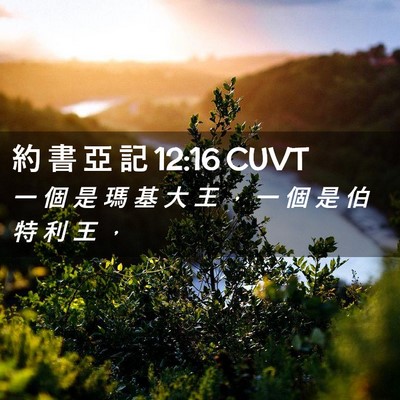 Picture 02 - 約 書 亞 記 12:16 CUVT - 一 個 是 瑪 基 大 王 ， 一 個 是 伯 - Bible Verse Picture