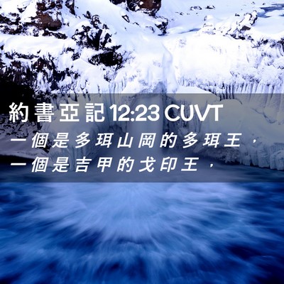 Picture 02 - 約 書 亞 記 12:23 CUVT - 一 個 是 多 珥 山 岡 的 多 珥 王 ， - Bible Verse Picture