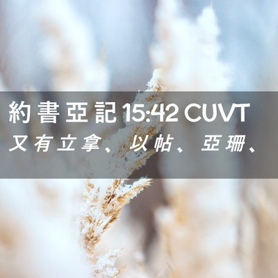 Picture 02 - 約 書 亞 記 15:42 CUVT - 又 有 立 拿 、 以 帖 、 亞 珊 - Bible Verse Picture