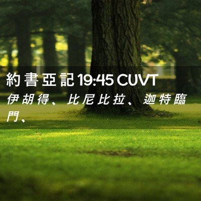 Picture 02 - 約 書 亞 記 19:45 CUVT - 伊 胡 得 、 比 尼 比 拉 、 迦 特 臨 - Bible Verse Picture