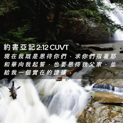 Picture 02 - 約 書 亞 記 2:12 CUVT - 現 在 我 既 是 恩 待 你 們 ， 求 你 - Bible Verse Picture