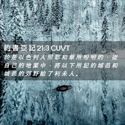 Picture 02 - 約 書 亞 記 21:3 CUVT - 於 是 以 色 列 人 照 耶 和 華 所 吩 - Bible Verse Picture