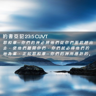 Picture 02 - 約 書 亞 記 23:5 CUVT - 耶 和 華 ─ 你 們 的 神 必 將 他 們 - Bible Verse Picture