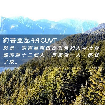 Picture 02 - 約 書 亞 記 4:4 CUVT - 於 是 ， 約 書 亞 將 他 從 以 色 列 - Bible Verse Picture