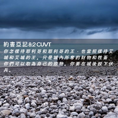 Picture 02 - 約 書 亞 記 8:2 CUVT - 你 怎 樣 待 耶 利 哥 和 耶 利 哥 的 - Bible Verse Picture