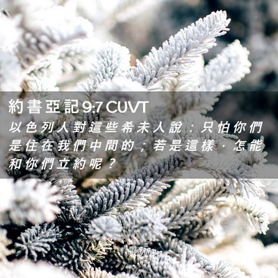 Picture 02 - 約 書 亞 記 9:7 CUVT - 以 色 列 人 對 這 些 希 未 人 說 ： - Bible Verse Picture