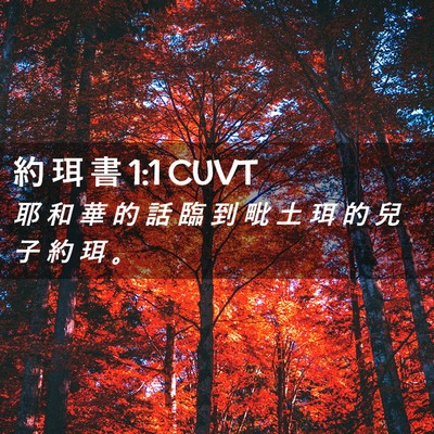 Picture 02 - 約 珥 書 1:1 CUVT - 耶 和 華 的 話 臨 到 毗 土 珥 的 兒 - Bible Verse Picture