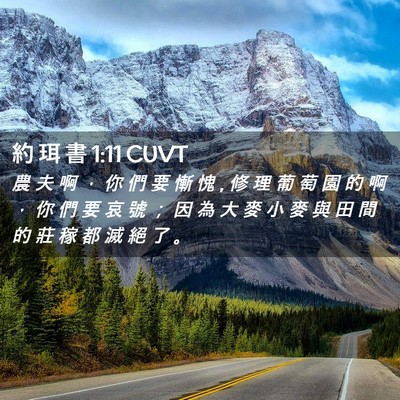 Picture 02 - 約 珥 書 1:11 CUVT - 農 夫 啊 ， 你 們 要 慚 愧 , 修 理 葡 - Bible Verse Picture